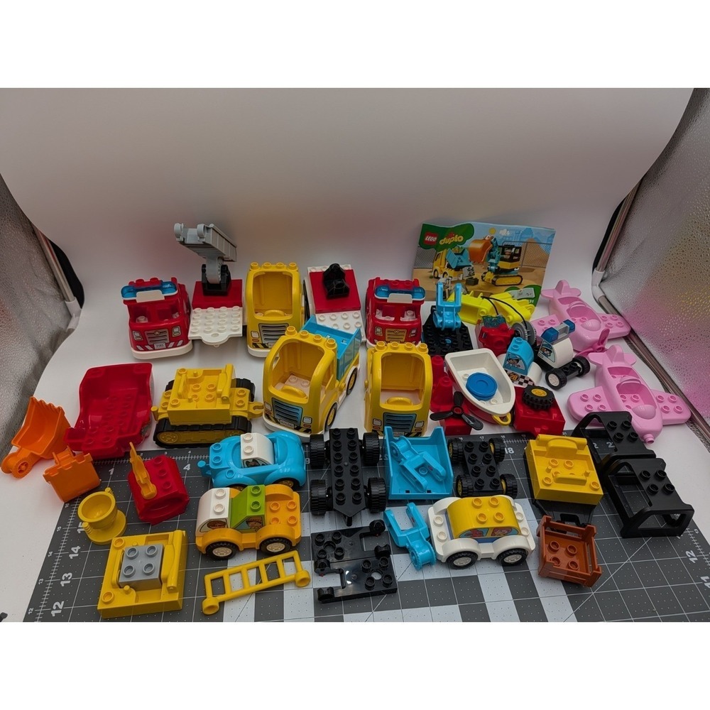 Lego Duplo Vehicle‎ Construction People Blocks Firetrucks NOT Complete